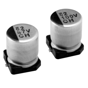Imagen Condensadores de aluminio tipo chip con ESR regulada.